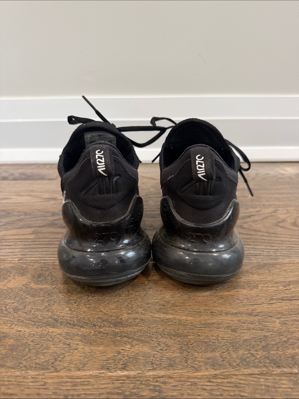 Nike Air Max 270 Women’s Black with White Accents Sneakers - Picture 6 of 8